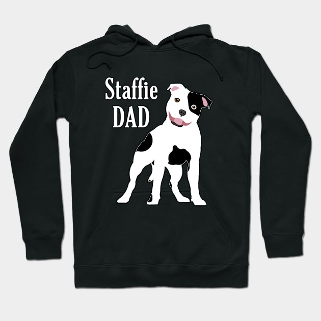 Staffie Dad WB Hoodie by SiSuSiSu